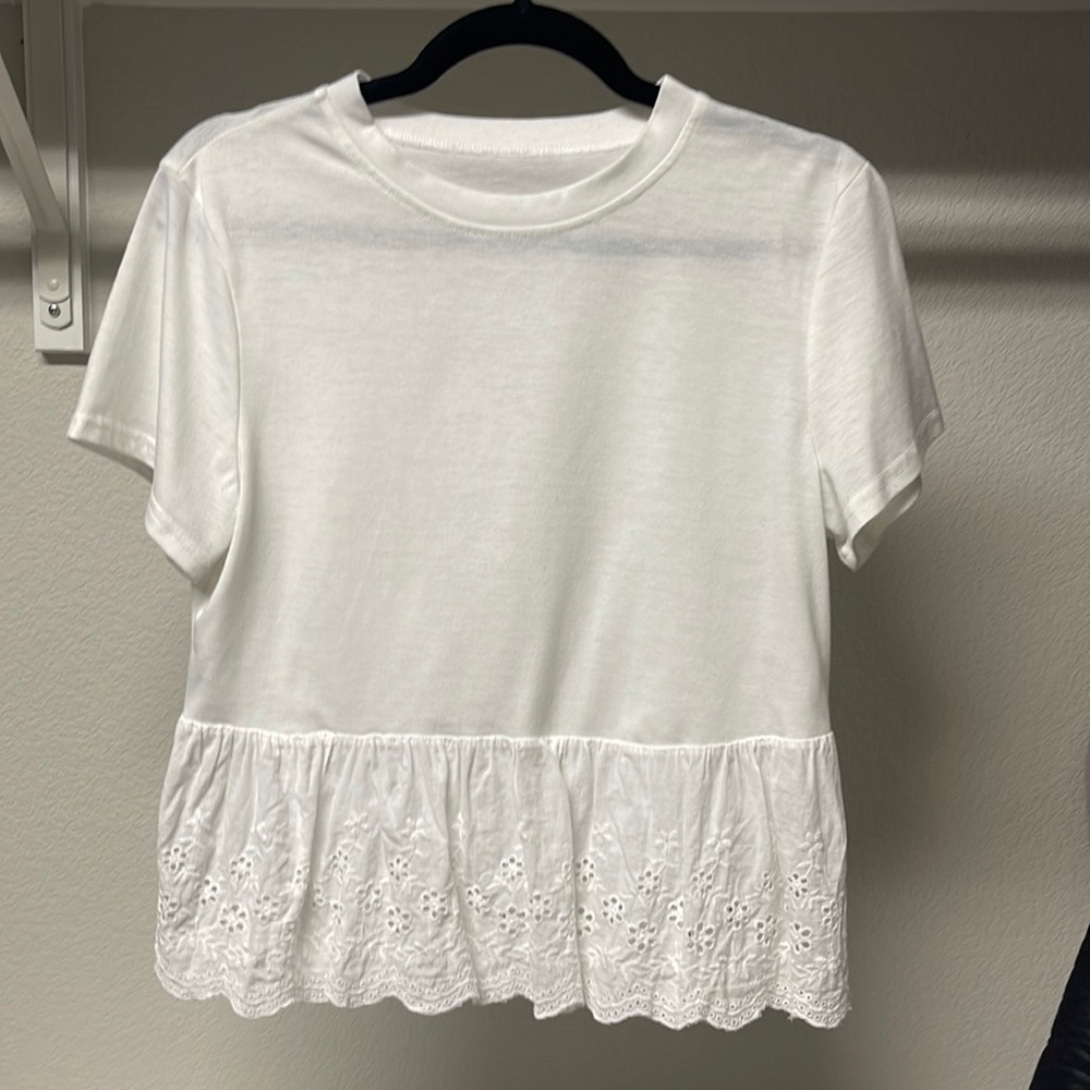 White flowy shirt